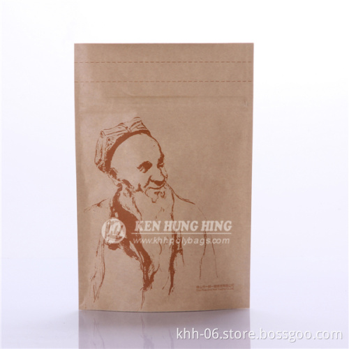 Eco Kraft Paper Bag with Window and Zipper Stand up Pouch Manufacturer